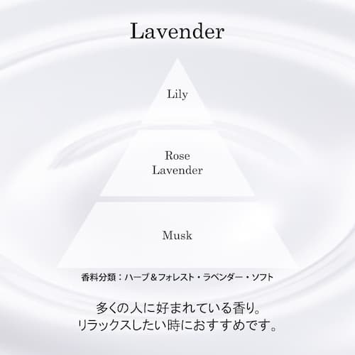 ラベンダー | 多くの人に好まれているこの香りは、ストレスを解消したい方におすすめです