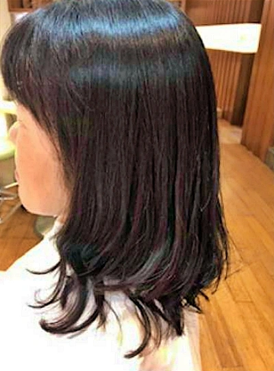 after (根本ストレート&毛先カール)