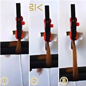 無重力パーマのアイロン基本操作F