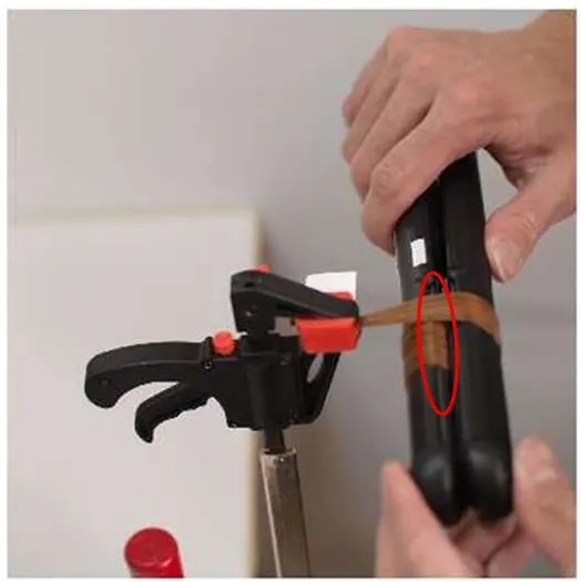 アイロンの圧力のかかる位置