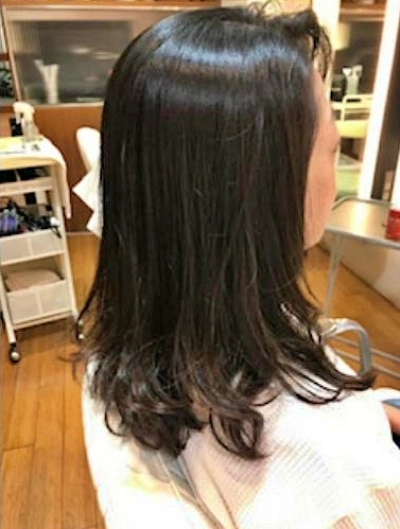 after (根本ストレート&毛先カール)
