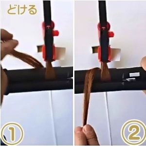 無重力パーマのアイロン基本操作c